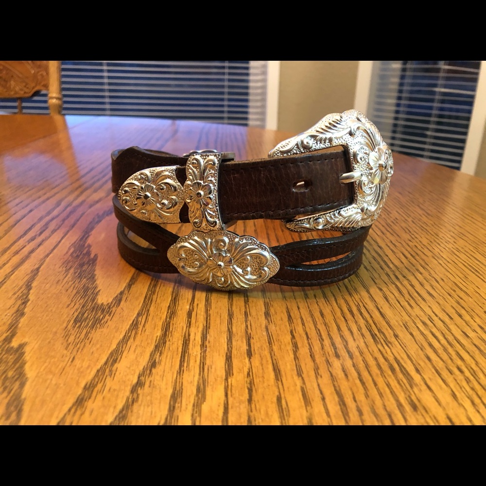 Ladies Nocona Leather Belt Sz 32